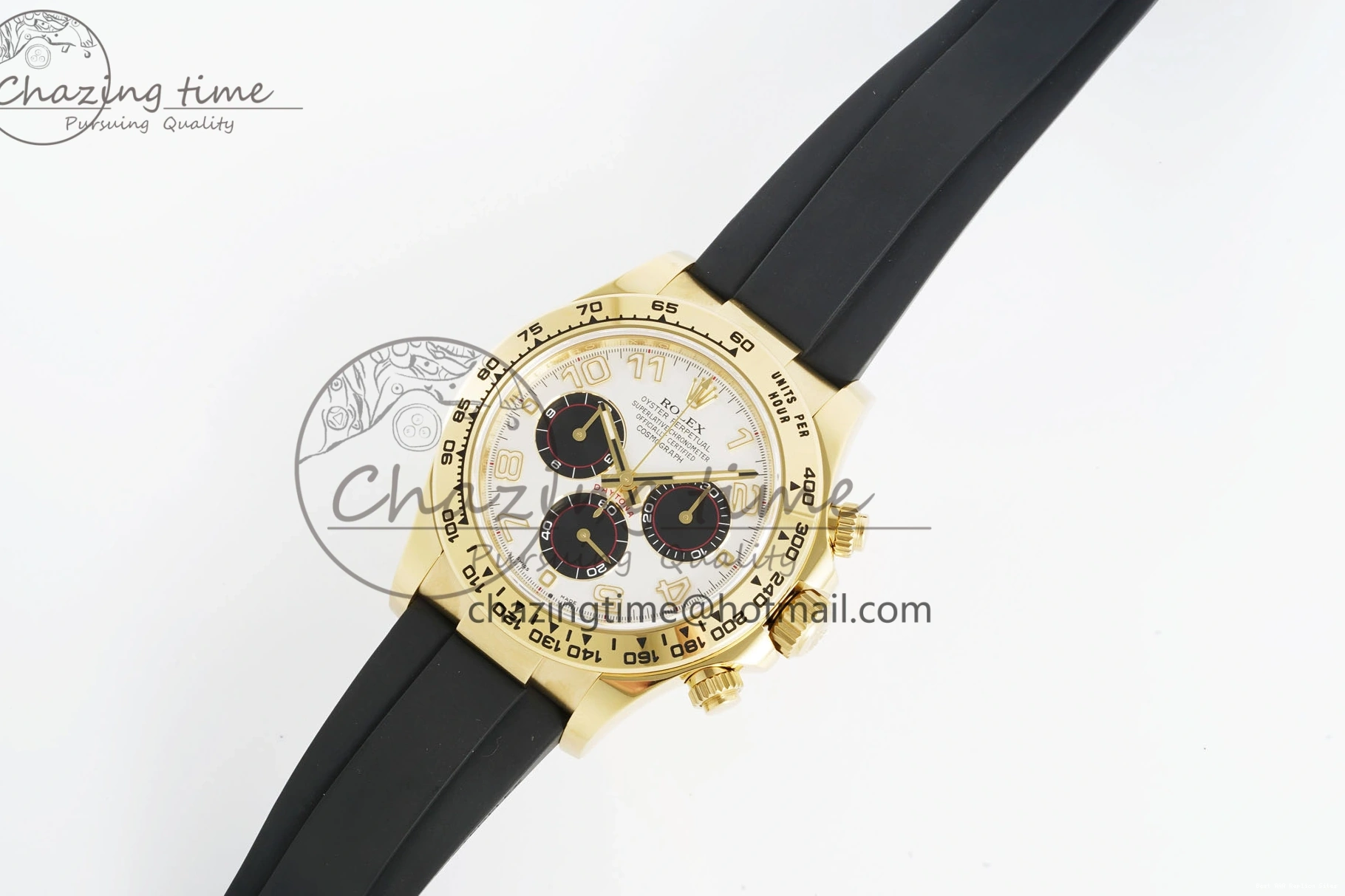 AAA Replica Watches Best 116518 V 2102 White Rubber Edition Arabic EasyMatch SA4130 Daytona Dial Clean 1:1 on Oysterflex Strap 0104